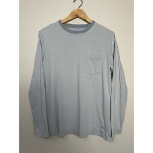 Psycho‎ Bunny Shirt Mens Size 5 Gray Striped Long Sleeve Crewneck Pima Cotton